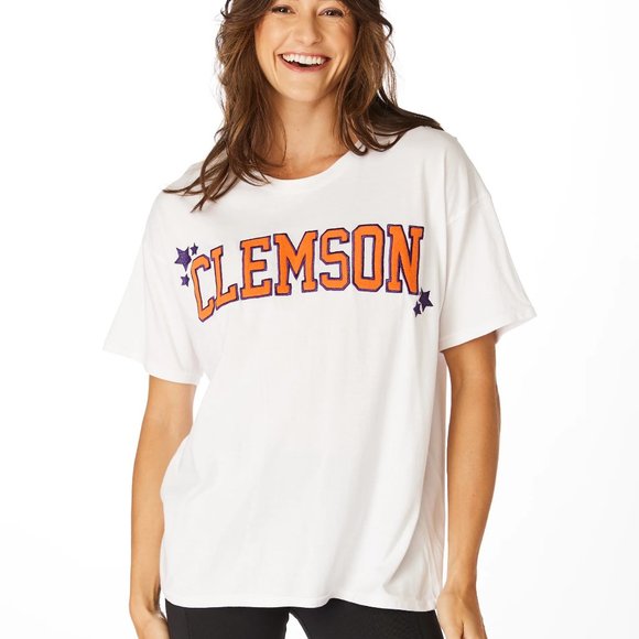 Stewart Simmons Tops - The Clemson Varsity Grand Tee | White